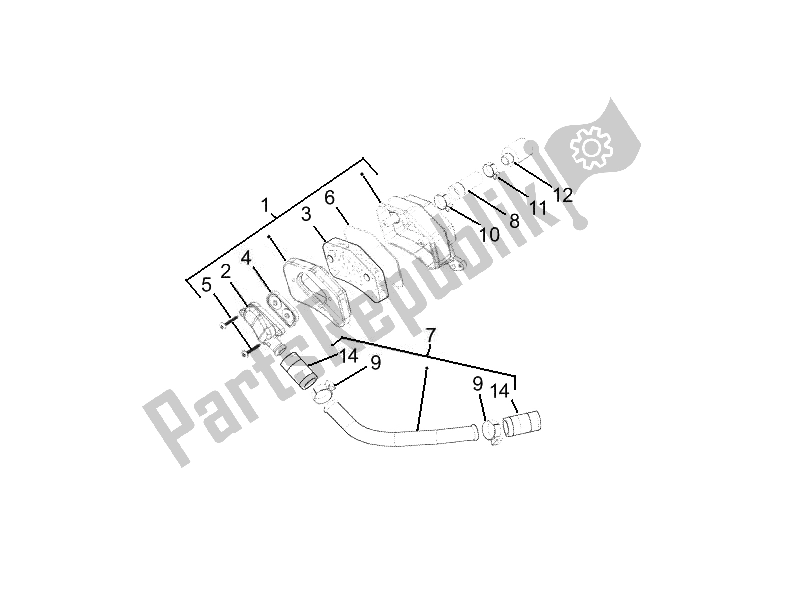 Todas as partes de Caixa De Ar Secundária do Vespa PX 125 30 Anni 2007