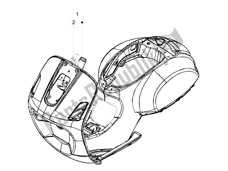 All parts for the Frame/bodywork of the Vespa LX 125 4T IE E3 Touring 2010