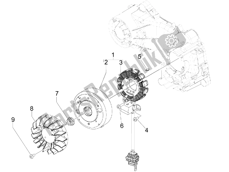 All parts for the Flywheel Magneto of the Vespa Vespa Sprint 50 4T 4V EU 2014