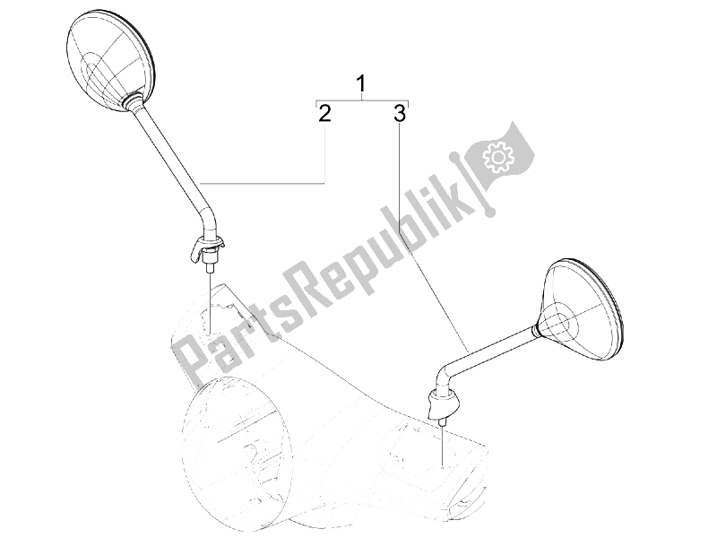 Toutes les pièces pour le Miroir (s) De Conduite du Vespa GTS 300 IE Super 2008