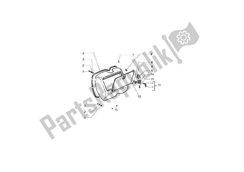 Todas las partes para Guantera Frontal - Panel De Rodilleras de Vespa PX 125 2011