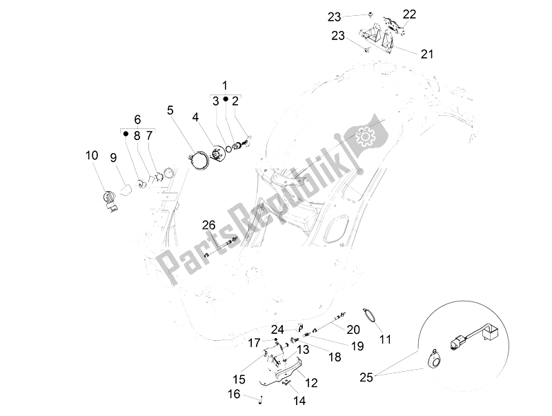 All parts for the Locks of the Vespa Vespa Primavera 50 4T 4V EU 2014