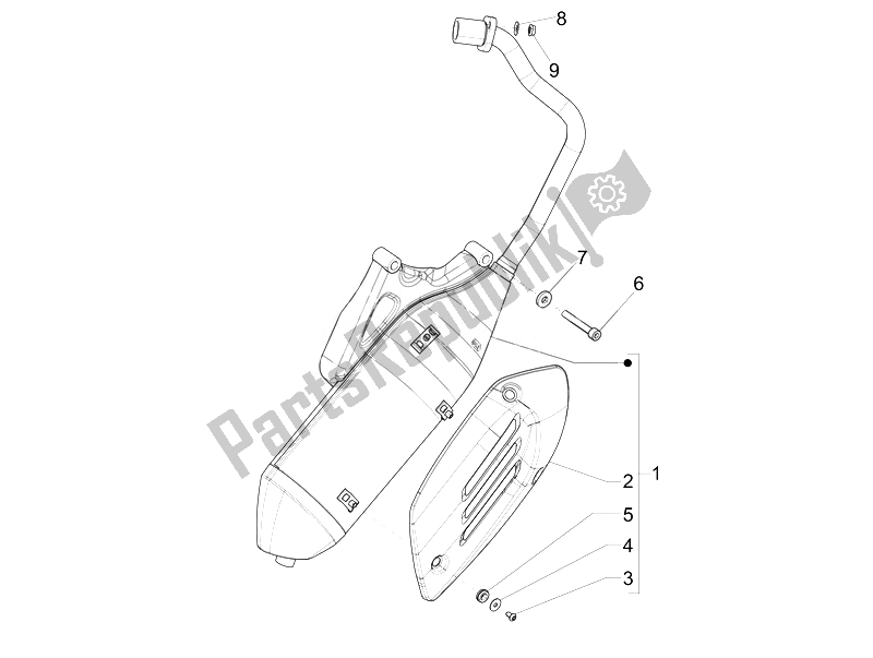 Wszystkie części do T? Umik Vespa Vespa Sprint 50 4T 4V EU 2014