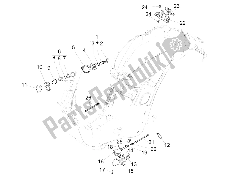 All parts for the Locks of the Vespa 150 Sprint 4T 3V IE 2015