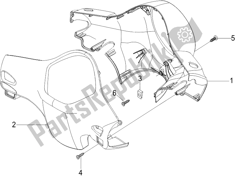 Tutte le parti per il Coperture Per Manubri del Vespa LX 50 4T 4V Touring 2010