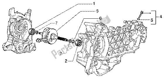 Tutte le parti per il Albero A Gomiti del Vespa ET4 125 Leader 2000