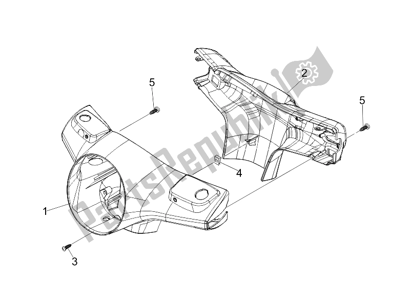 Toutes les pièces pour le Coperture Manubrio du Vespa LX 50 4T USA 2008