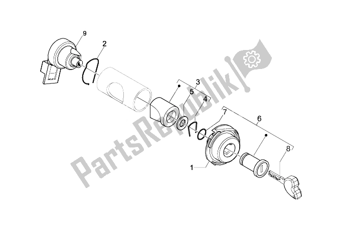 Toutes les pièces pour le Serrures du Vespa LX 50 4T 4V Touring 2010