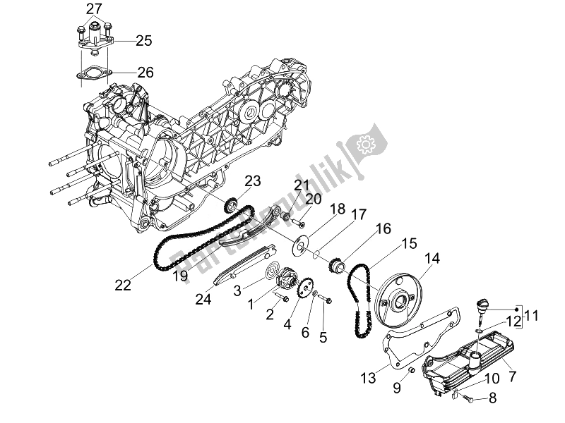 Todas las partes para Bomba De Aceite de Vespa GTV 250 IE Navy 2007