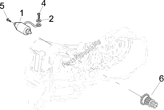Toutes les pièces pour le Stater - Démarreur électrique du Vespa LXV 125 4T IE E3 2010