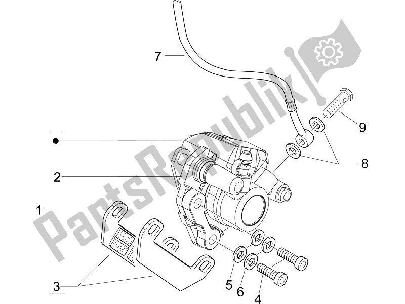 Todas las partes para Tubos De Frenos - Pinzas de Vespa LXV 50 4T 25 KMH 2012