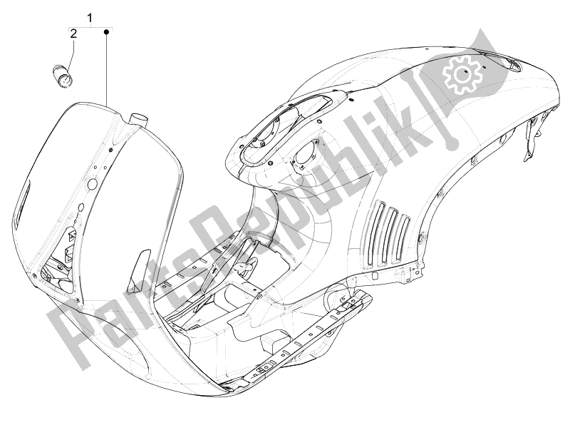 Toutes les pièces pour le Cadre / Carrosserie du Vespa 946 150 2014