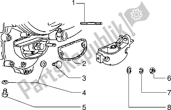 All parts for the Gear Selector Fasteners of the Vespa PX 125 E 1992