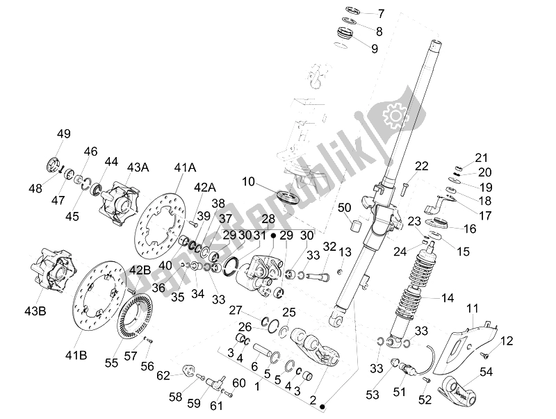 Todas las partes para ??????? / ? P ????? A S? St? ? At ?? D? E ???? S ?? - S ????? T? ? A P? T ????? De Vespa Sprint 125 4T 3V IE 2014