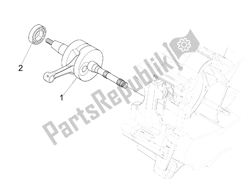 All parts for the Crankshaft of the Vespa Vespa Sprint 50 4T 4V EU 2014