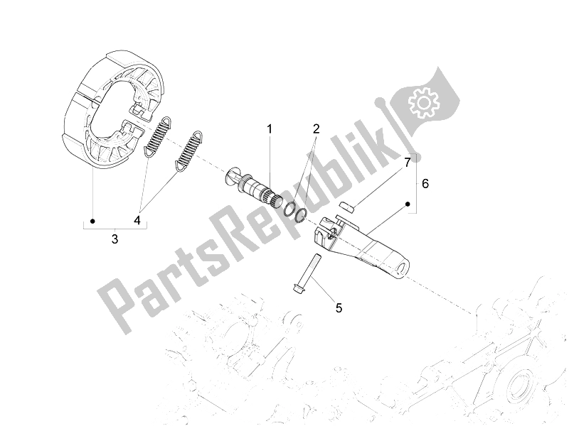 Todas las partes para Freno Trasero - Mordaza De Freno de Vespa 125 4T 3V IE Primavera Vietnam 2014