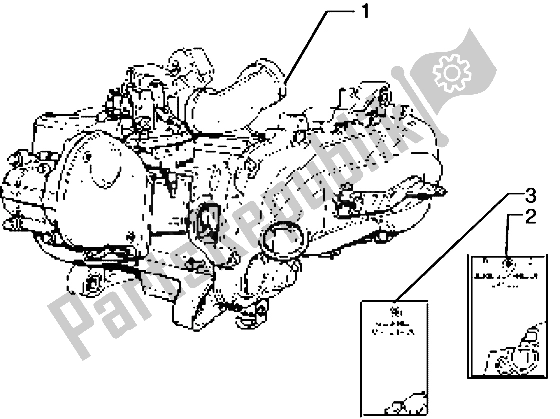 Alle onderdelen voor de Motor van de Vespa ET2 Iniezione 50 1998