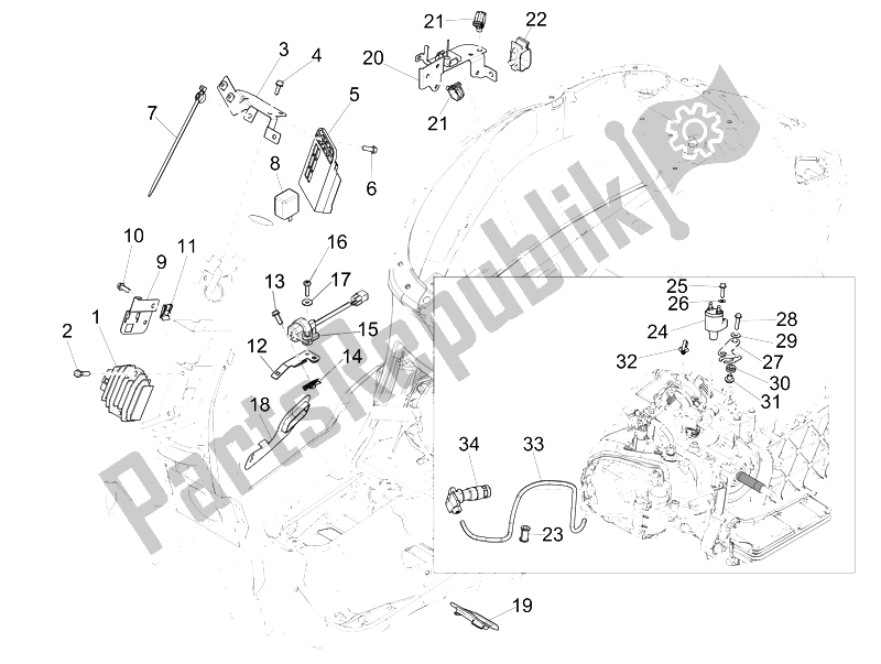 Wszystkie części do ??? ?? St ?? T? S ?? - ?? E? T ?????? - ???? Ap? As? Ast ?? Vespa Sprint 125 4T 3V IE 2014