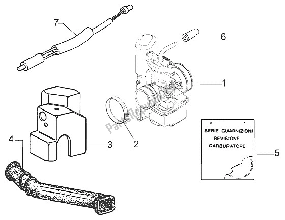 Toutes les pièces pour le Carburateur du Vespa LX 50 2T 2005