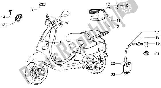 Toutes les pièces pour le Appareils électriques (2) du Vespa 50 4T 1998