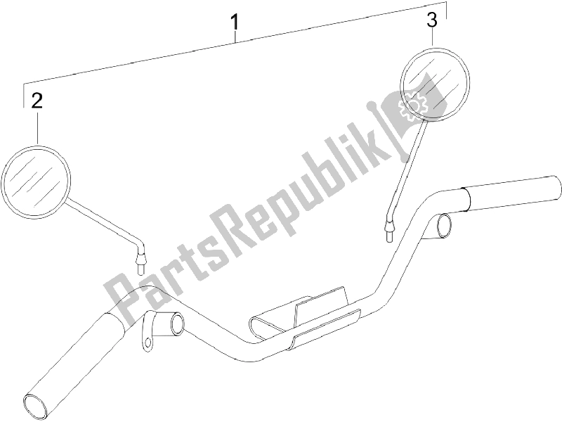 All parts for the Driving Mirror/s of the Vespa LX 125 4T IE E3 Vietnam 2011
