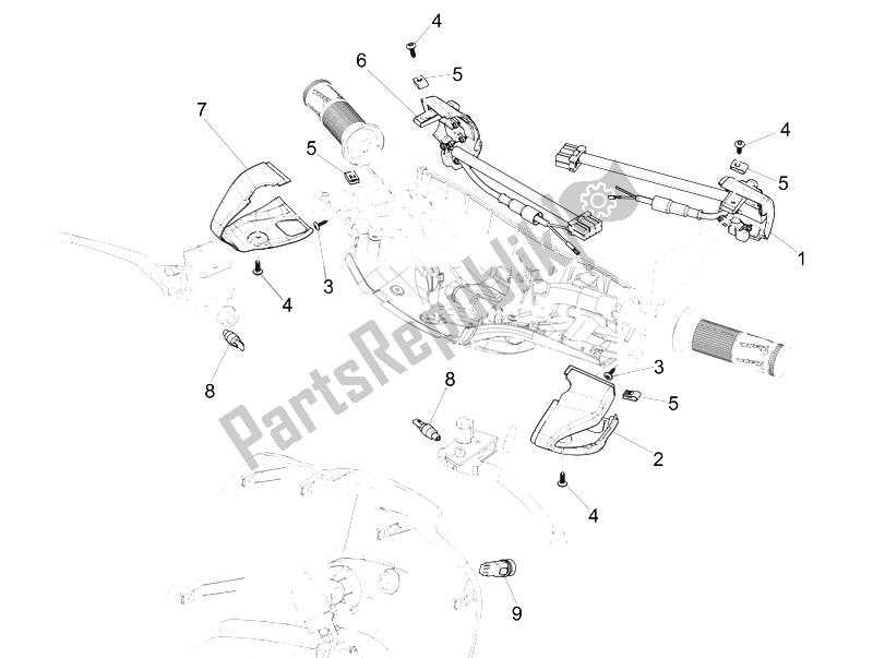 Todas as partes de ????? D? Um ?? Pte? ? ?? A ?? Pte? ? ??? ? P ?? - ?? A ?? Pte? Do Vespa Sprint 125 4T 3V IE 2014