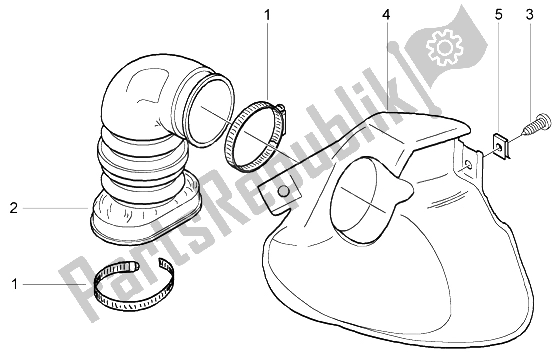 Todas las partes para Caja De Enfriamiento De La Correa de Vespa Granturismo 125 L 2003