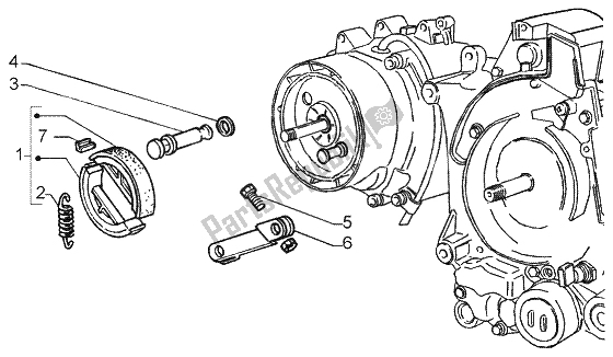 All parts for the Brake Lever of the Vespa LX 150 2005