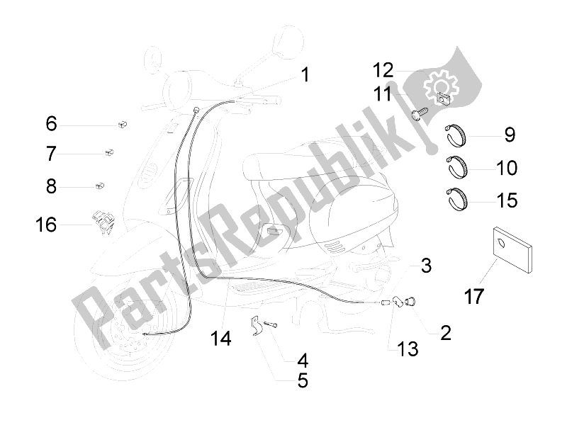 All parts for the Transmissions of the Vespa LX 125 4T IE E3 Touring 2010