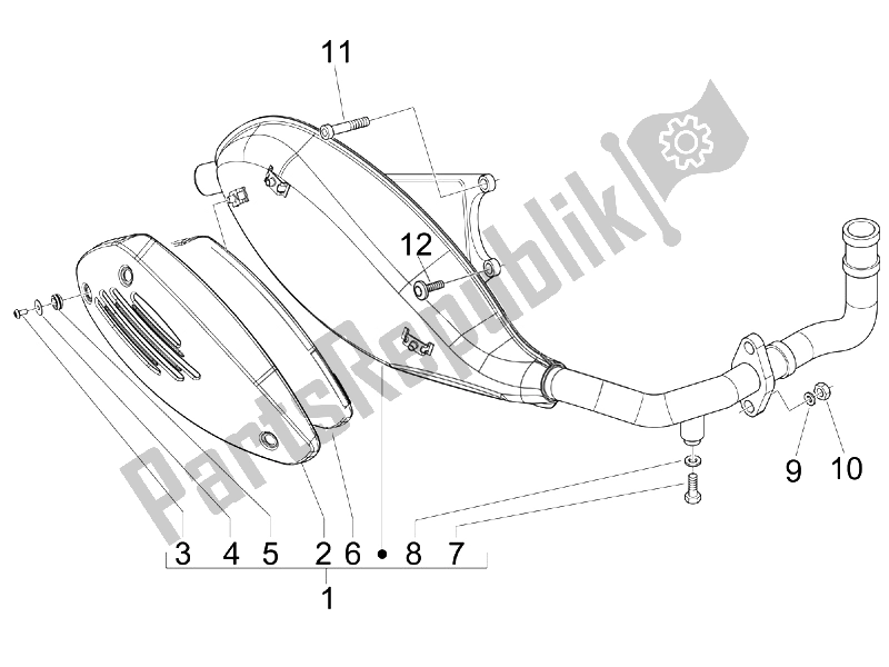 Todas las partes para Silenciador de Vespa S 50 2T UK 2007