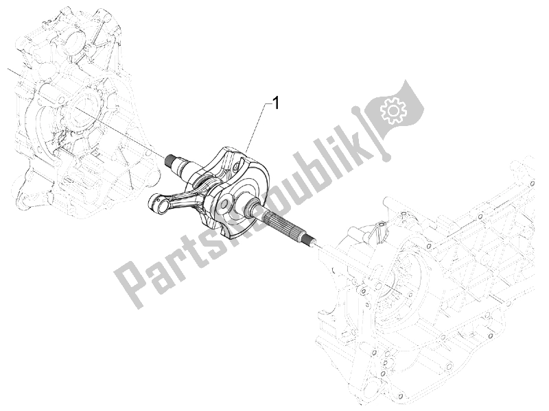 Tutte le parti per il Albero A Gomiti del Vespa GTS 300 IE ABS China 2014