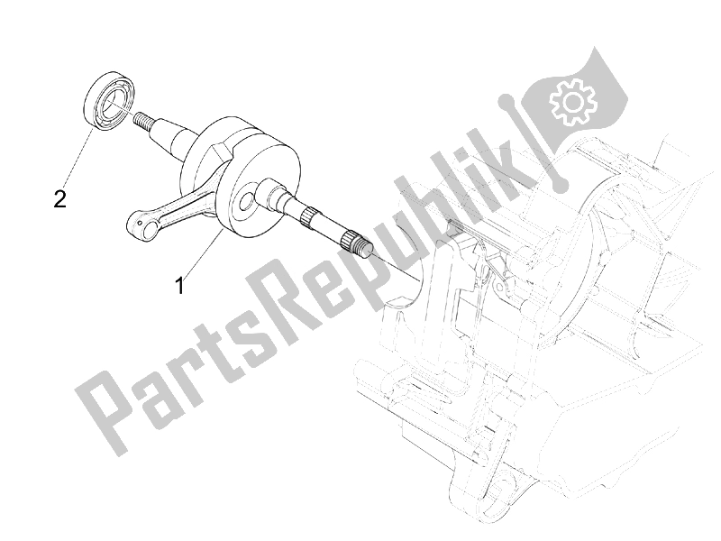 Toutes les pièces pour le Vilebrequin du Vespa LX 50 4T 4V Touring 2010