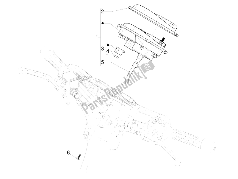 Toutes les pièces pour le Tableau De Bord Combiné du Vespa GTS Super 150 IE 4T 3V 2014