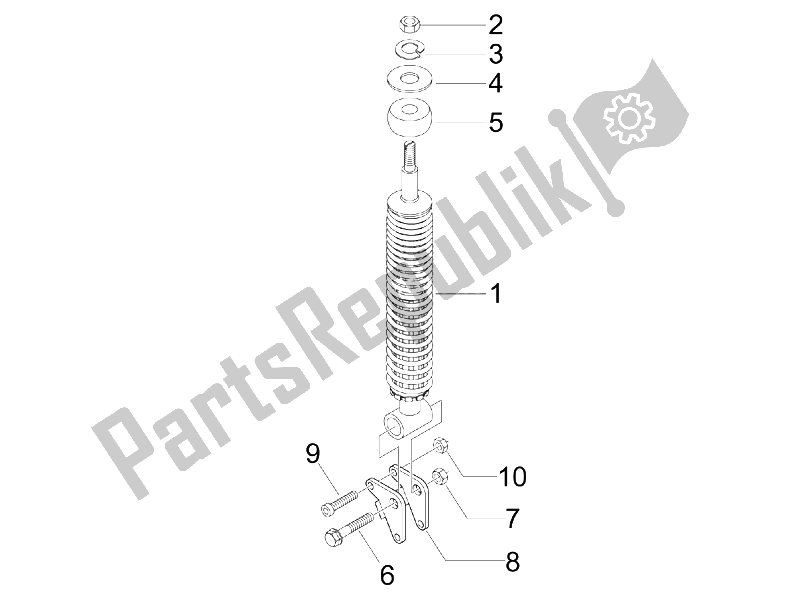 Toutes les pièces pour le Suspension Arrière - Amortisseur / S du Vespa S 150 4T IE College USA 2009