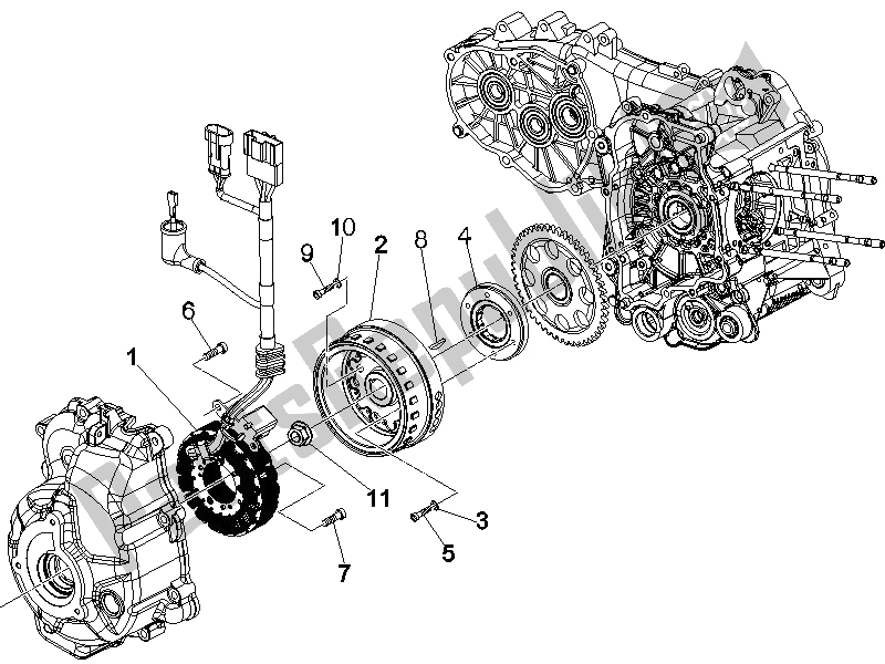 Toutes les pièces pour le Volant Magnéto du Vespa GTS 250 ABS 2005