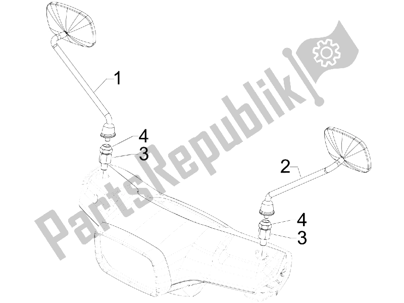 Toutes les pièces pour le Miroir (s) De Conduite du Vespa S 50 4T 4V College USA 2008