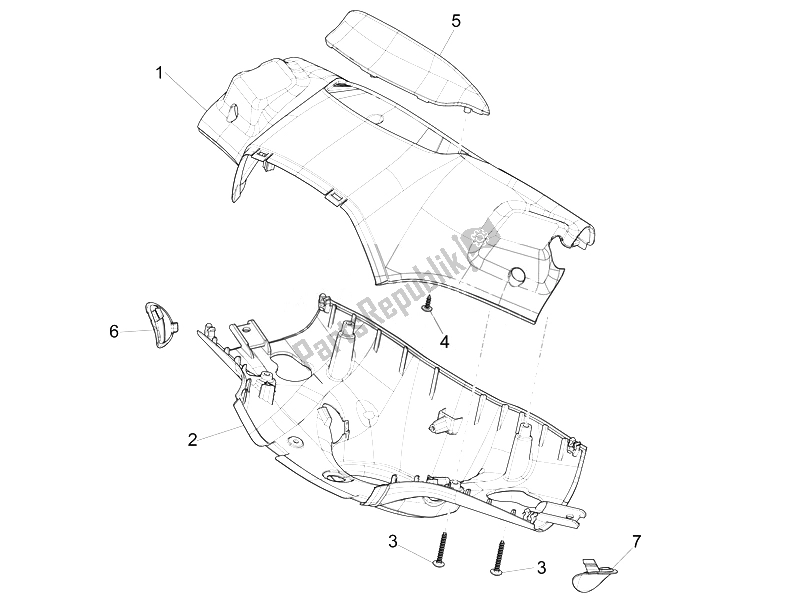Tutte le parti per il Coperture Per Manubri del Vespa Vespa Sprint 50 2T EU 2014