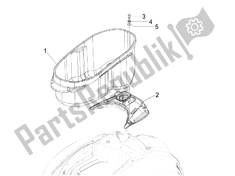 Toutes les pièces pour le Logement De Casque - Sous La Selle du Vespa GTS 300 IE ABS China 2014