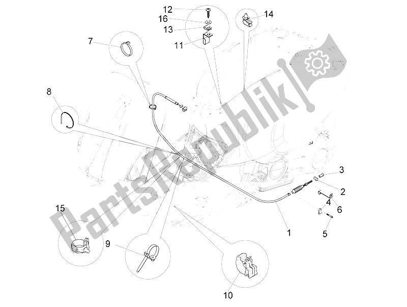 All parts for the Transmissions of the Vespa Vespa 150 Sprint Iget 4T3V IE Asia 2016