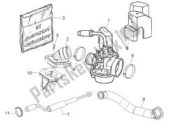 carburador, montaje - tubo de unión