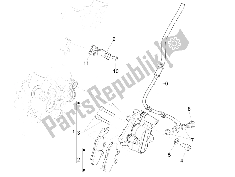 Wszystkie części do Przewody Hamulcowe - Zaciski Vespa Vespa Primavera 50 4T 4V EU 2014