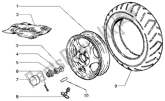 Toutes les pièces pour le Roue Arrière du Vespa ET4 125 Leader 2000