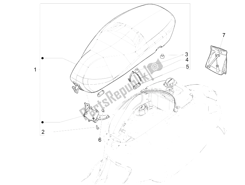 Toutes les pièces pour le Selle / Sièges du Vespa 150 Sprint 4T 3V IE Vietnam 2015