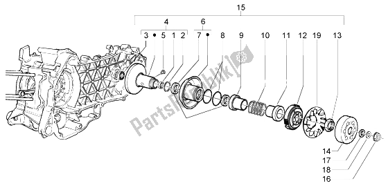 Tutte le parti per il Puleggia Condotta del Vespa Granturismo 125 L 2003