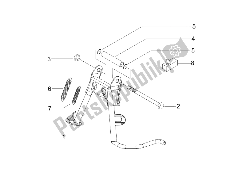 Toutes les pièces pour le Des Stands du Vespa LXV 150 4T USA 2009