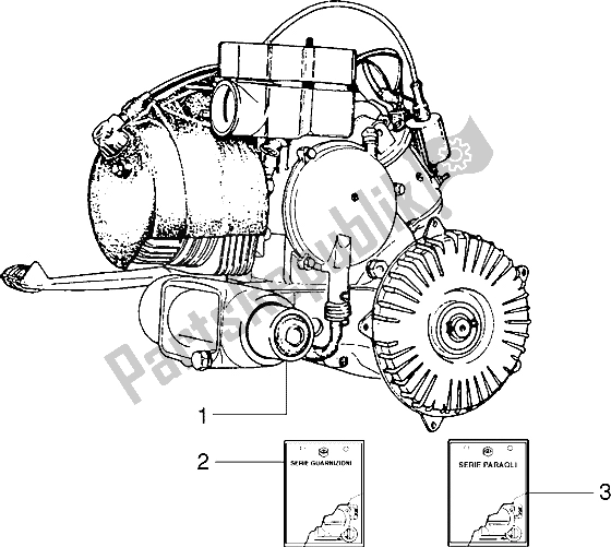 Todas las partes para Motor de Vespa PX 125 E 1992