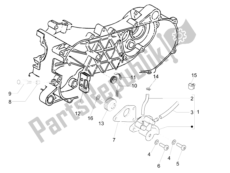 Toutes les pièces pour le La Pompe à Huile du Vespa Vespa Sprint 50 2T EU 2014