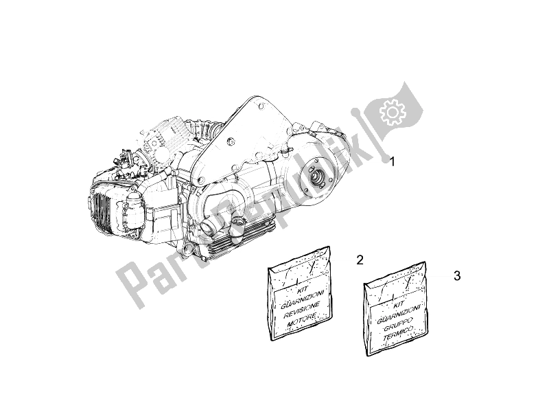 Todas las partes para Ensamblaje Del Motor de Vespa LX 150 4T IE E3 2009