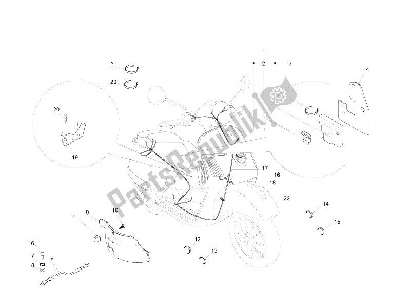 Toutes les pièces pour le Faisceau De Câbles Principal du Vespa GTS 250 IE China 2011