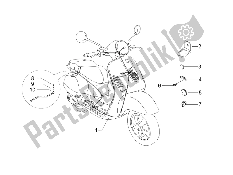 Toutes les pièces pour le Faisceau De Câbles Principal du Vespa LX 150 4T E3 Vietnam 2009